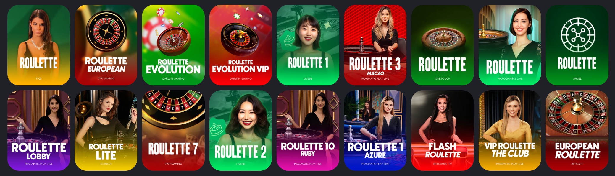 Golden Panda Casino — Tables live roulette avec Darwin Gaming, Pragmatic, Betsoft